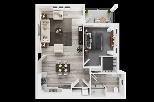 Floor plan 1-Bedroom