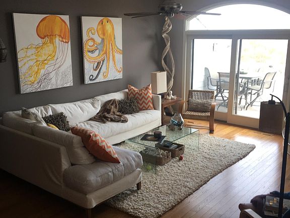 living room opening on to large deck