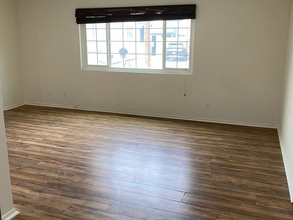 Living room with large window.
