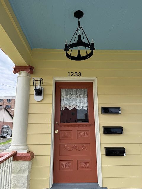 Front entrance from shared front porch