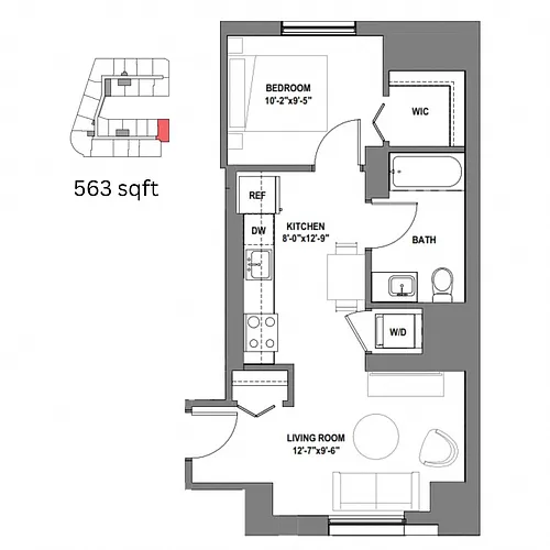 Floor plan 1X1