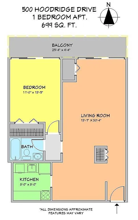 Floor plan 1 Bedroom 1 Bath