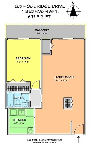 Floor plan 1 Bedroom 1 Bath