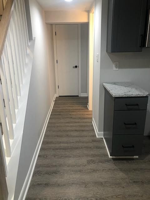 Hallway to the bathrooms and bedrooms