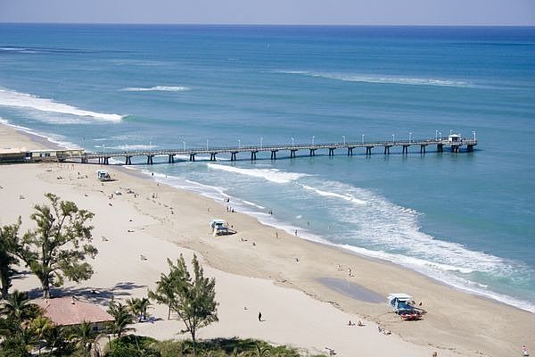 The pier and the ocean from the balcony