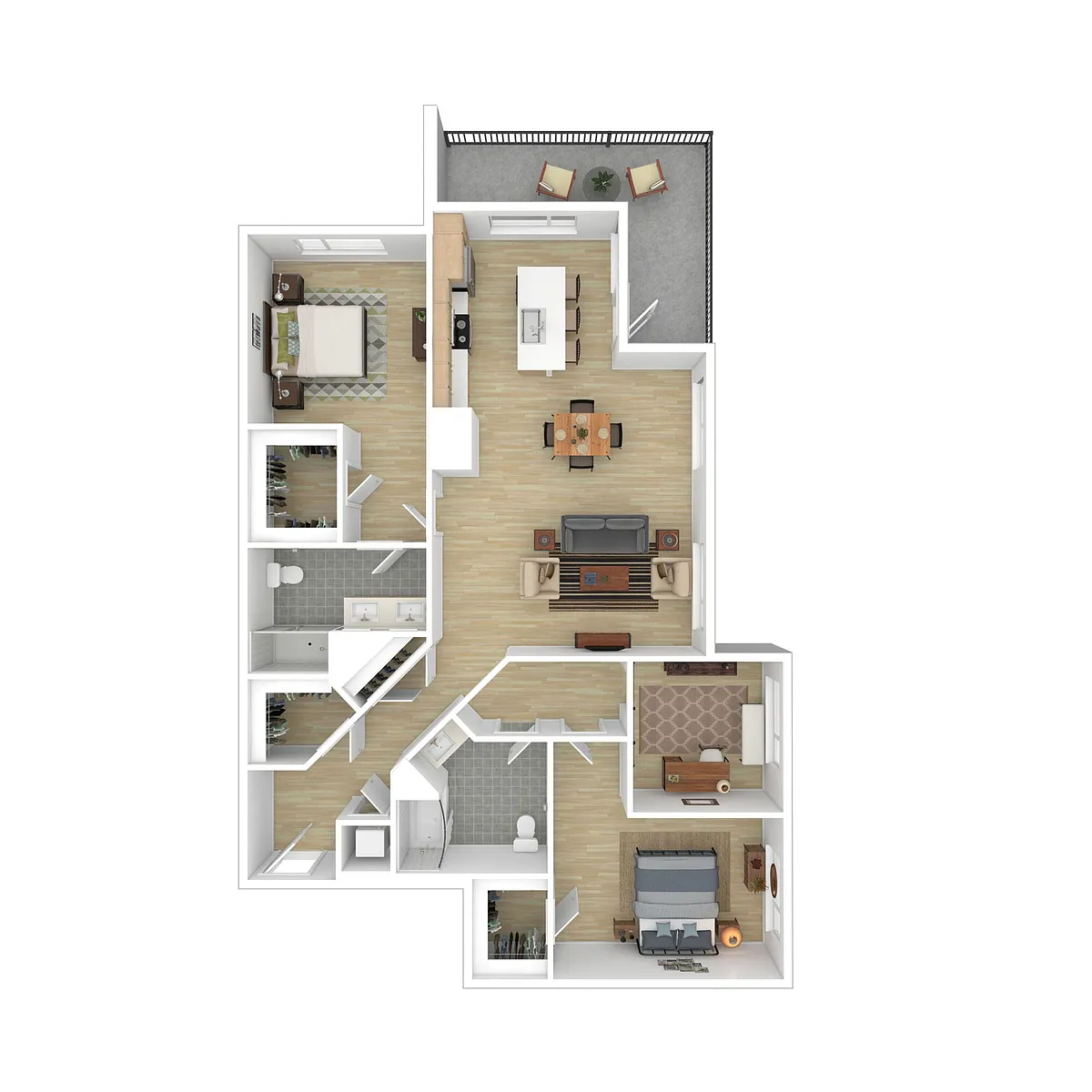 Floor plan 2x2 Corner Den