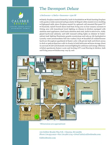 Floor plan Davenport Deluxe