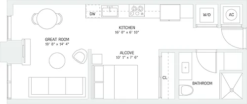 Floor plan Studio-S5