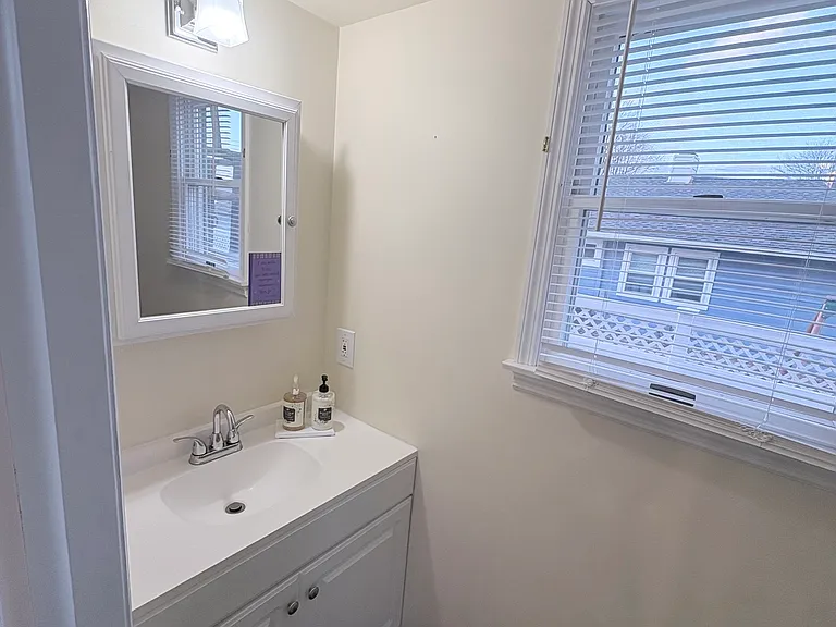 Powder room off the dining area