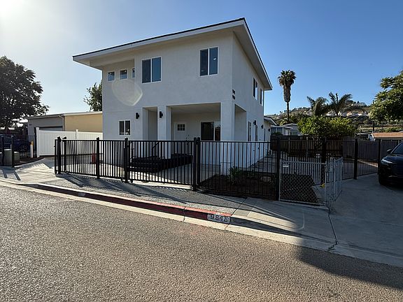Front house with patio view