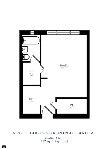 Floor plan Studio (A2)