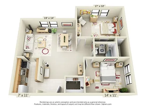 Floor plan 2 Bedroom