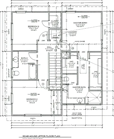 Upper floor layout _ private bedroom separation
