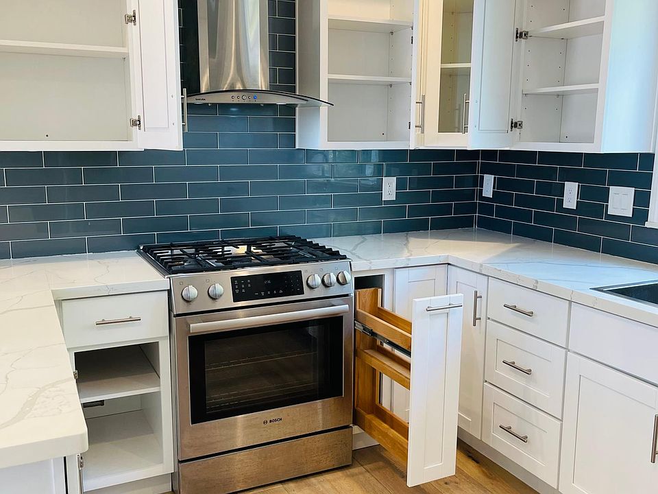 Stove and cabinets