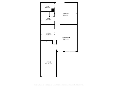 Floor plan 1 Bed 1 Bath