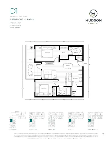 Floor plan 2br/2ba - D1