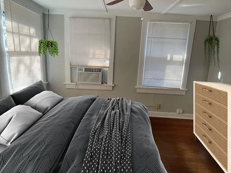 Bedroom with large closet