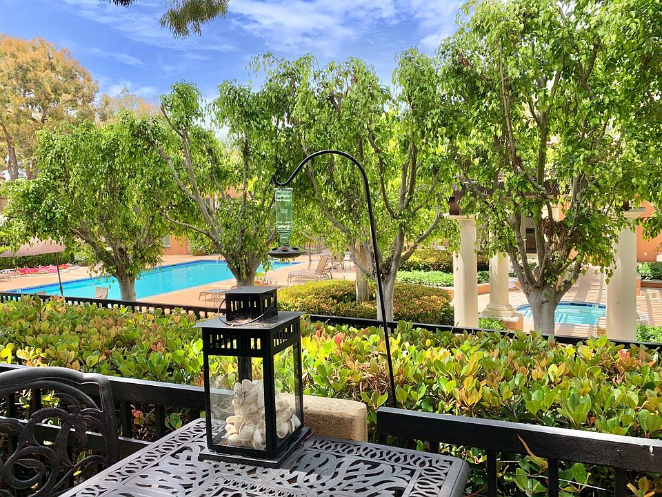 View of gated pool & spa from our patio.