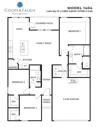 Floor plan 3 bed 2 bath