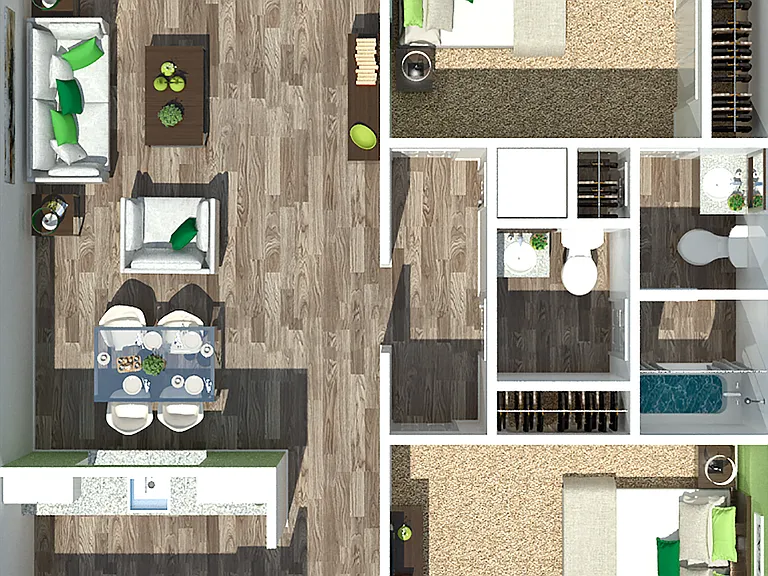 Two Bedroom | One Bathroom Two Bedroom | One Bathroom