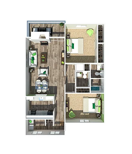 Floor plan 2 Bedroom