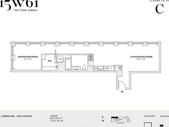 2nd image of 15 W 61st St #28C