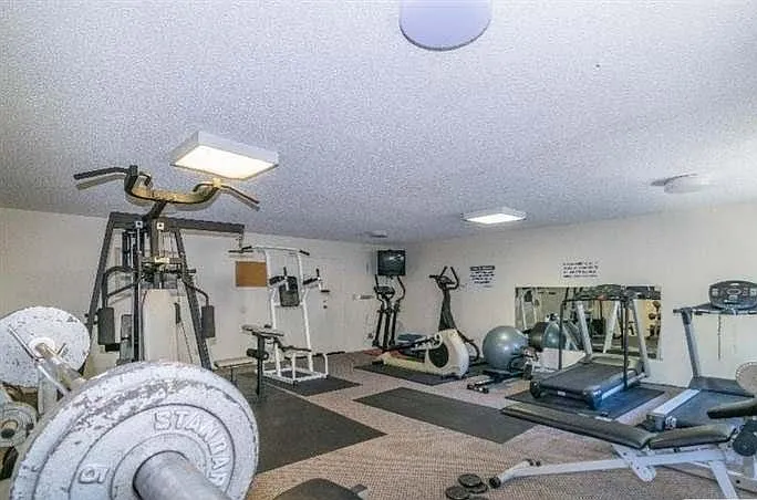 The exercise room.