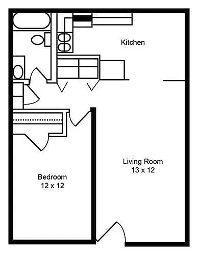 Floor plan 1 Bedroom #1