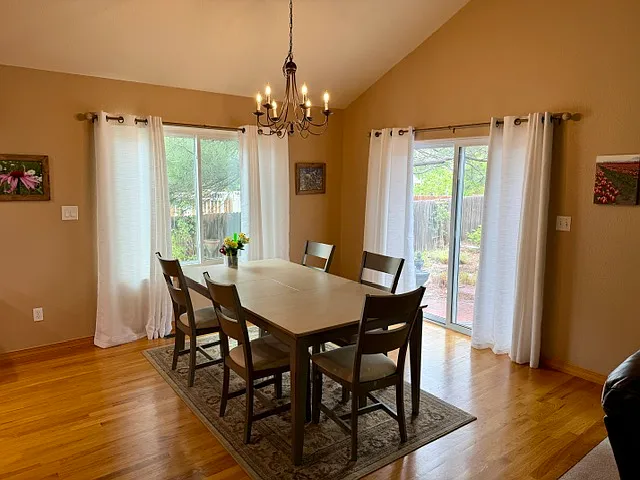 Shared kitchen dining area.