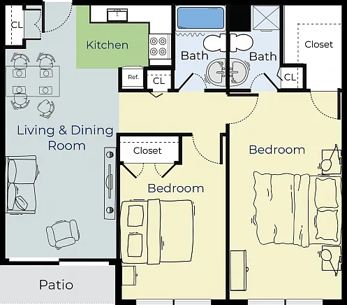 Sycamore | Two Bedroom Sycamore | Two Bedroom