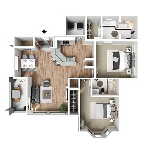 Floor plan 2 X 2 A
