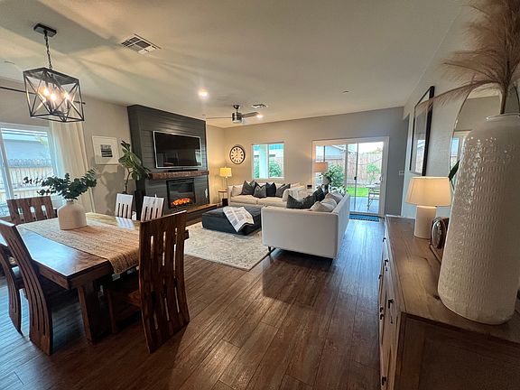 Open concept dining and living