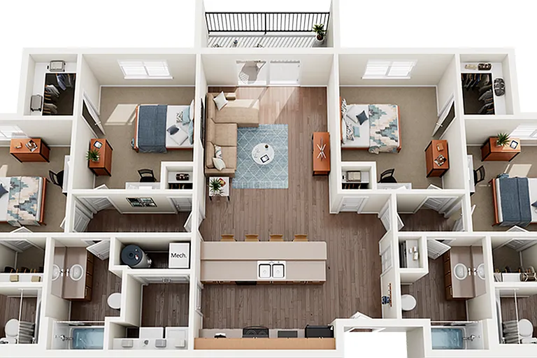 Madera-Apartments-Near-UTSA-D1-Floor-Plan