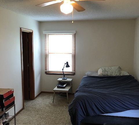 Huge master bedroom with walk-in closet.