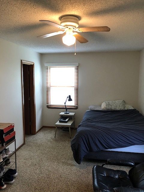 Huge master bedroom with walk-in closet.