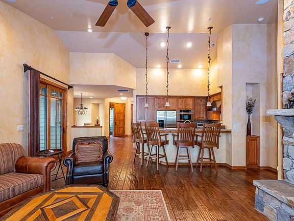 Living Room with views of the kitchen.