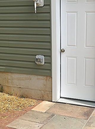 Garage door and walk 