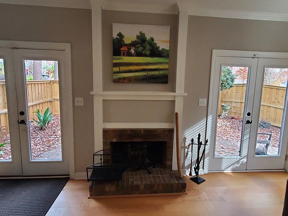 Living room and backyard