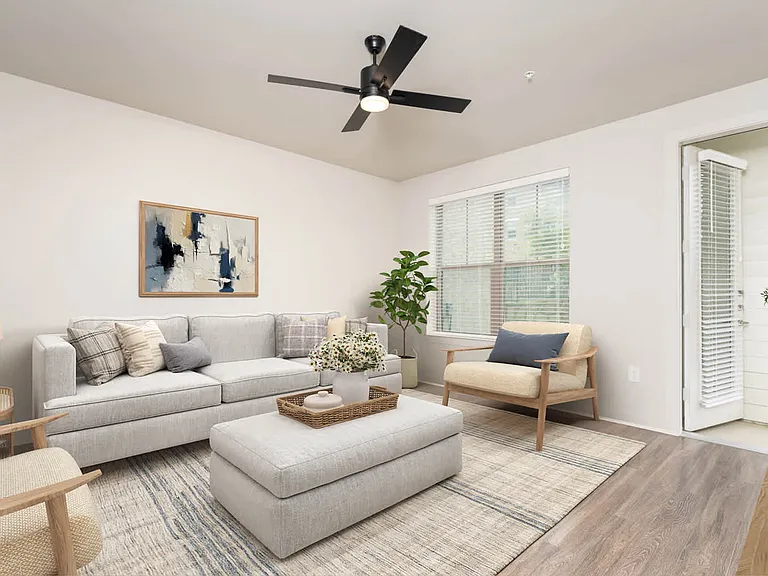 Living Room with Balcony and Hard Surface Flooring