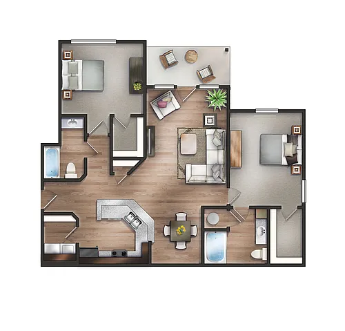 Floor plan 2 Bedroom Craftsman Select