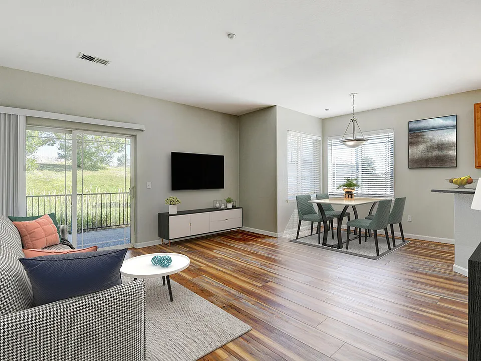 2 bedroom living and dining room
