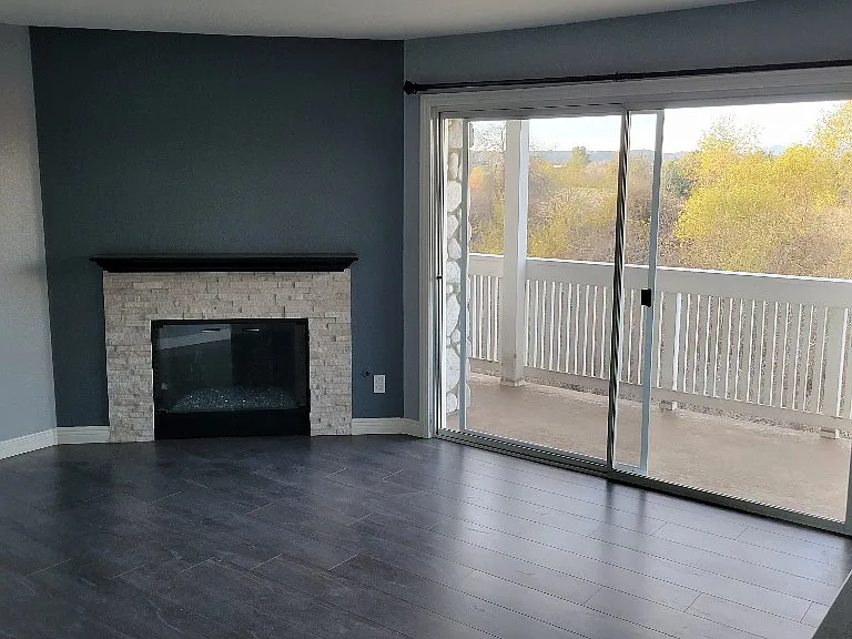 Living Room, Fire Place and Balcony