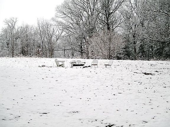 Firepit in the winter