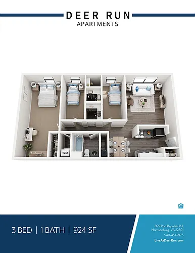 Floor plan THREE BEDROOM
