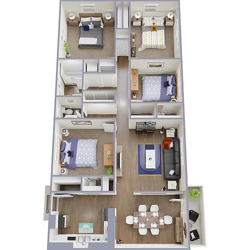Floor plan Julep Flats-D1