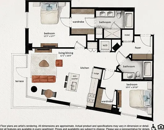 B01 | 2x2 | 1113 sq ft B01 | 2x2 | 1113 sq ft