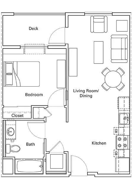 Floor plan 1 bedroom