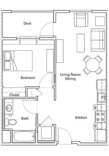 Floor plan 1 bedroom