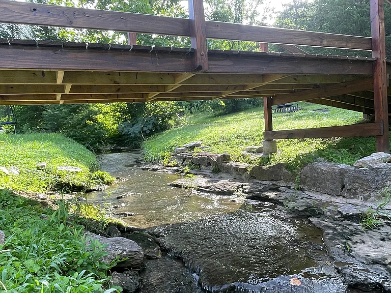 Dangle your feet at water's edge of a hot day to cool off!