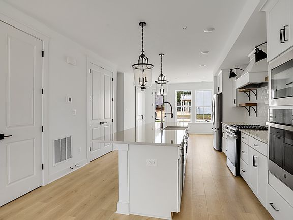 Kitchen featuring pendant lighting